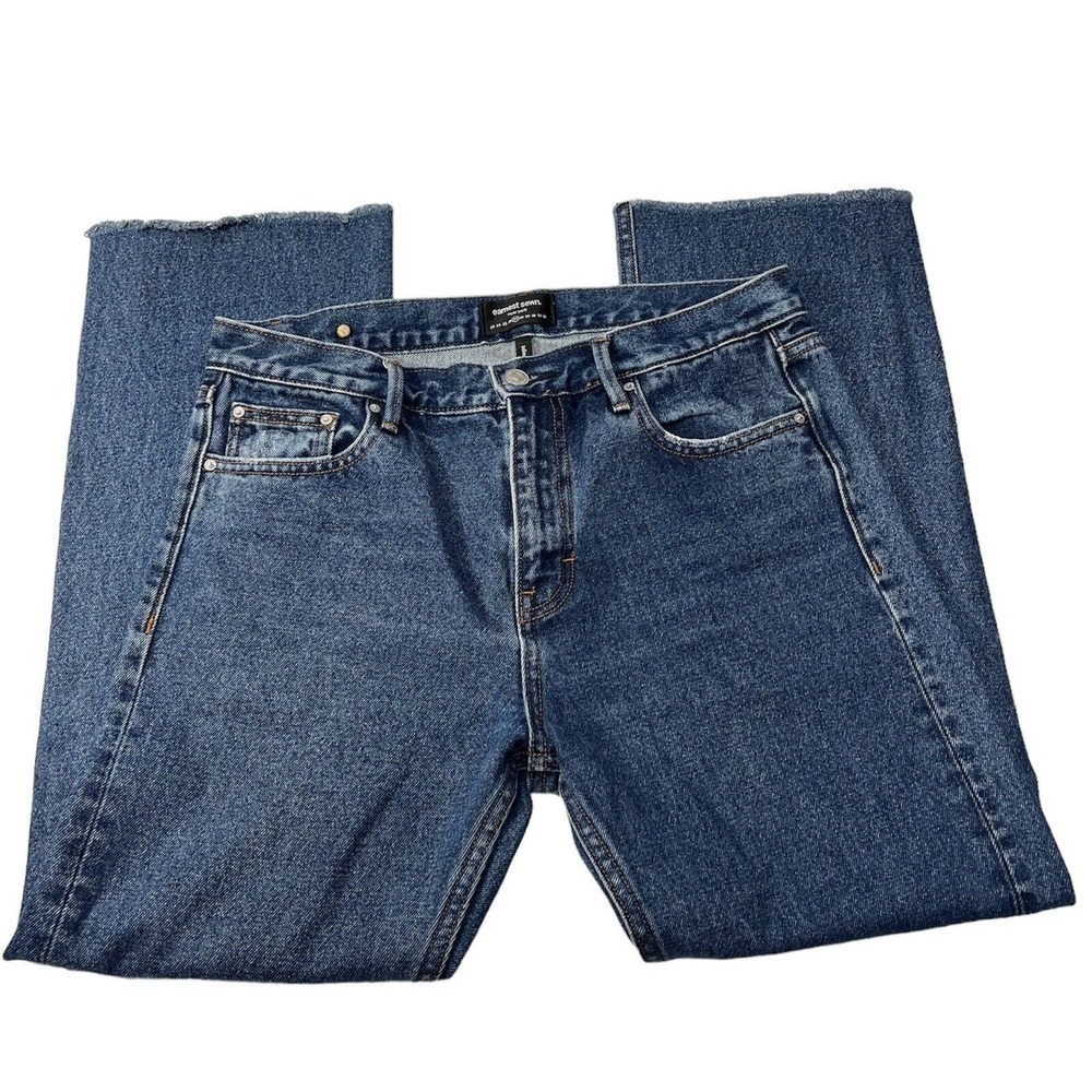 Earnest Sewn Victoria High Waisted Straight Raw‎ Hem Women’s Jeans Size 27